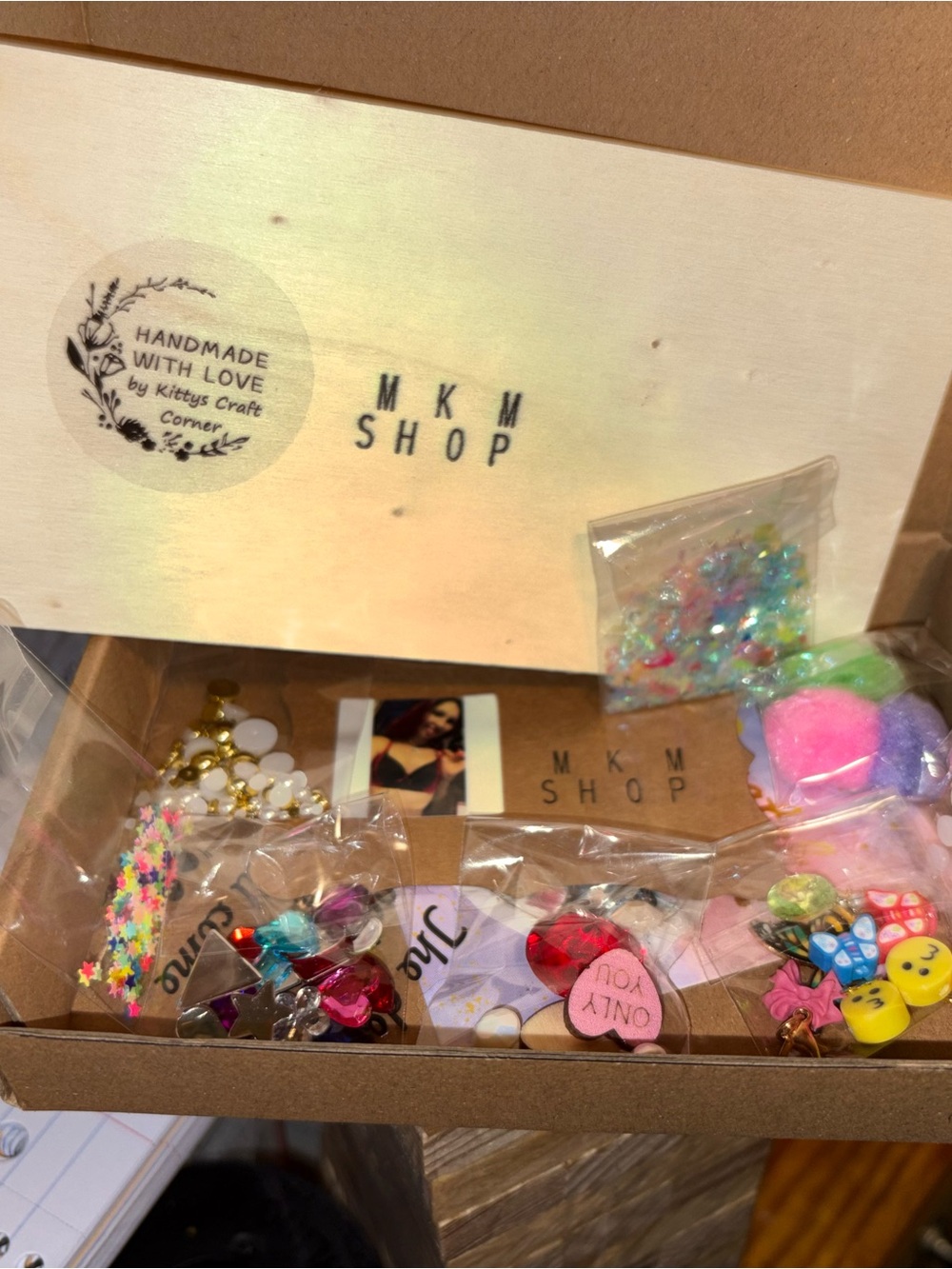 MKM Designs Mixed Craft Embellishment Kit - Pink, Purple, Blue, Yellow, Gold